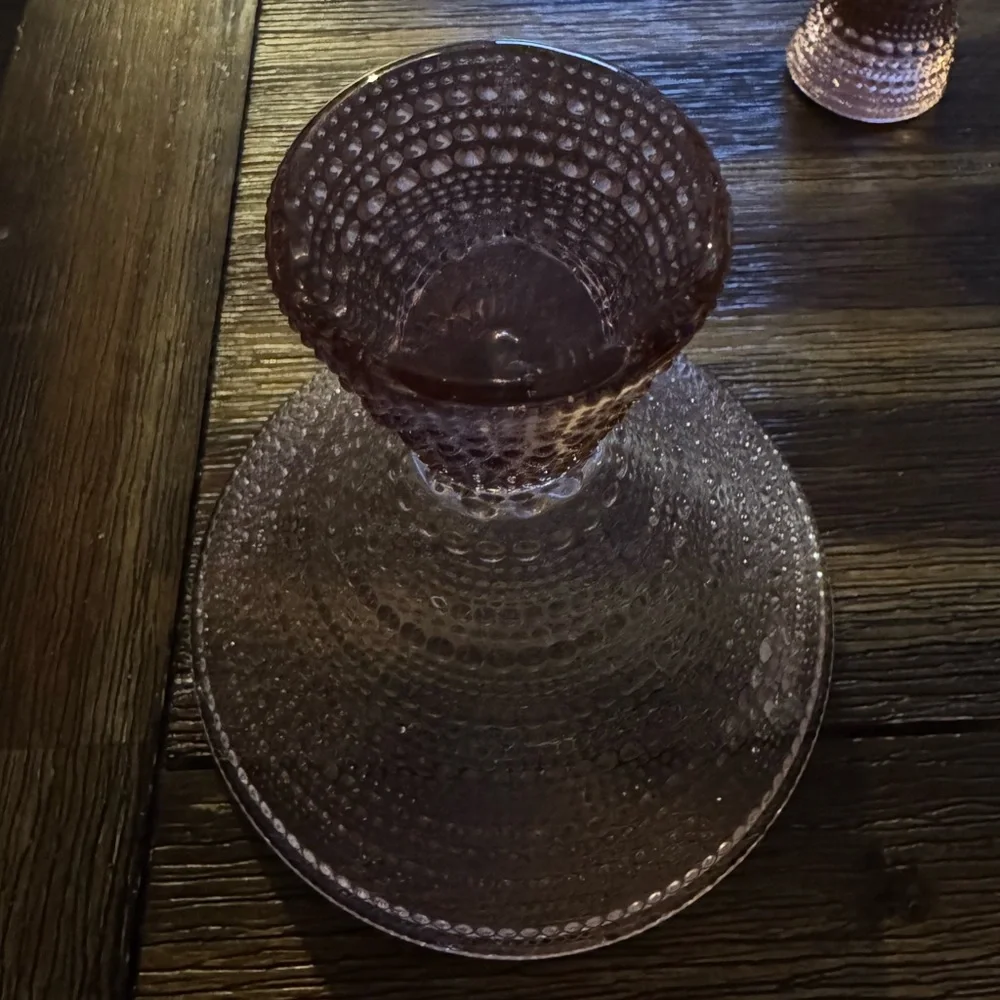 Schott Zwiesel Pink Textured Glass Martini Coupes - Set of 2